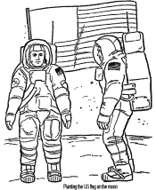 space coloring pages