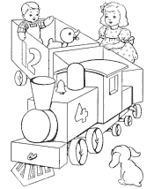 train coloring pages
