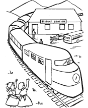 train coloring pages