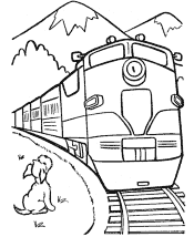 train coloring pages