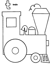 train coloring page