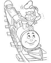 train coloring page