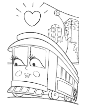 trains coloring pages