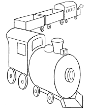 trains coloring page
