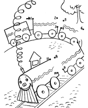 trains coloring pages